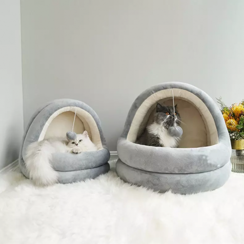 Hot sales comfortable luxury style cotton pet sofa cat bed for all season