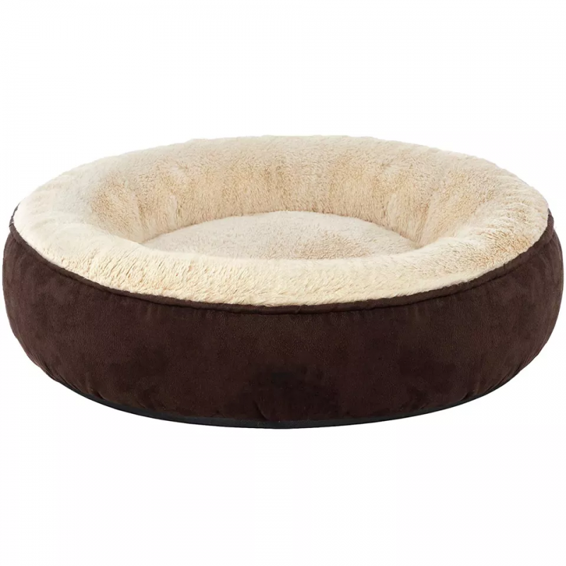 Custom Logo calming round donut soft pet beds for cat and dogs sleep 