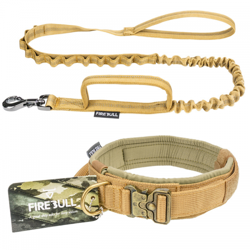 Heavy Duty Adjustable Luxury Fancy Fashion Military Tactical vest collar and leash for Large dogs