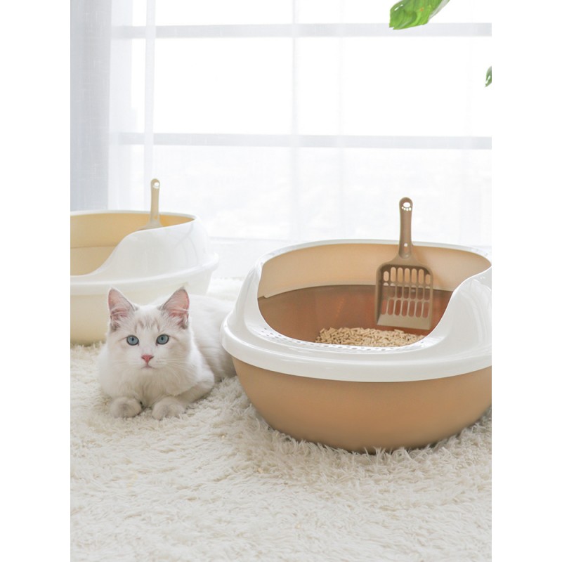 Factory Wholesale Cat Toilet Large Space Plastic Cat Litter Box 