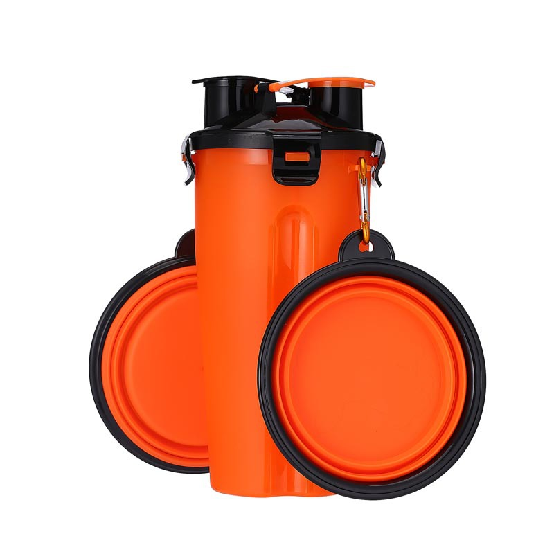 Amazons best sellers Pet Feeding Bottle Water Drink Food Storage Separately With Folding Drinking Bowl - Buy Pet Bowls & Feeders 
